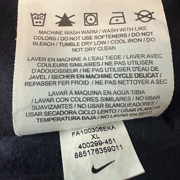 Nike Navy Full‑Zip Windbreaker Jacket Athletic & Lightweight Men’s XL - Picture 7 of 10
